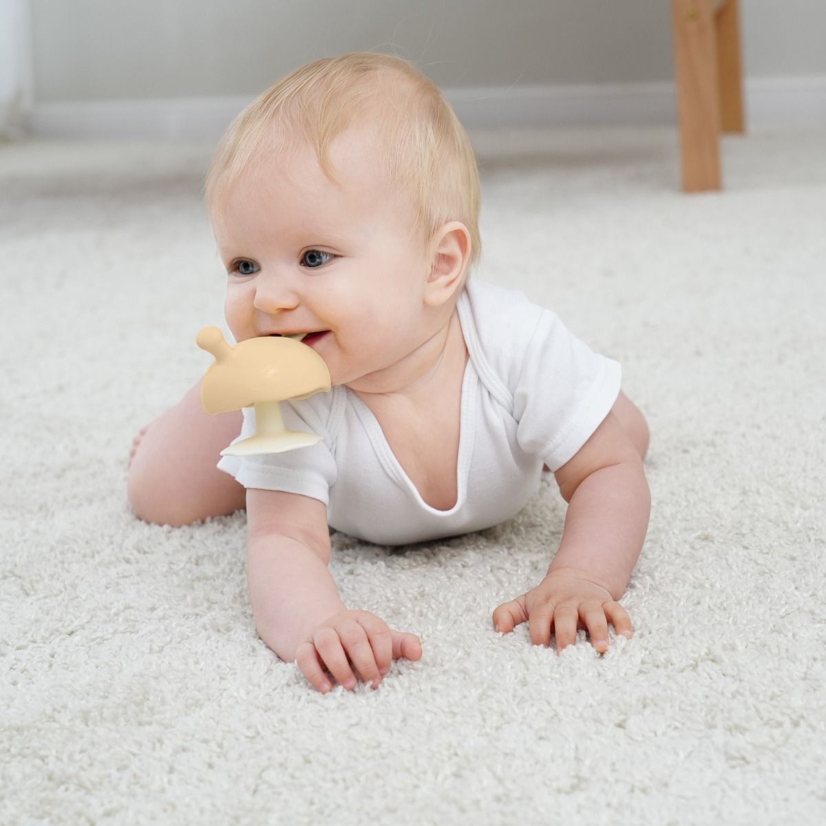 Mombella Mushroom Teether | Beige for teething baby MOD & TOD