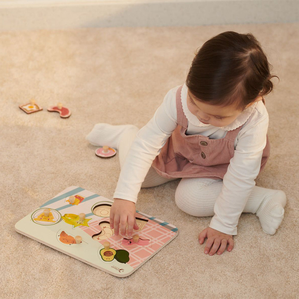 Classic World Breakfast and Shapes Puzzle for baby and toddlers. MOD & TOD