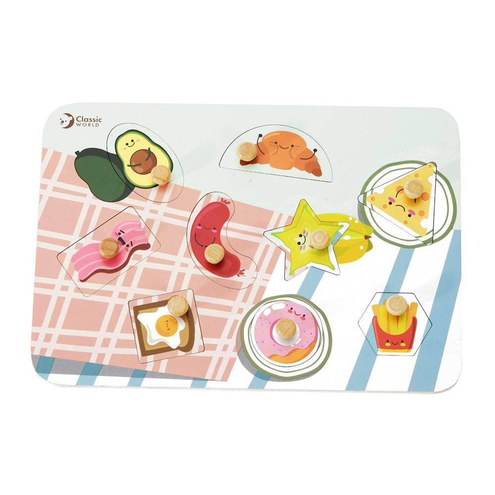 Classic World Breakfast and Shapes Puzzle for baby and toddlers. MOD & TOD