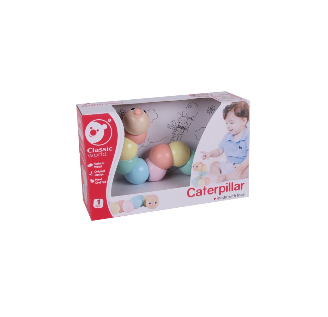 Classic World Caterpillar - Pastel | Baby Wooden Toys | modandtod.com