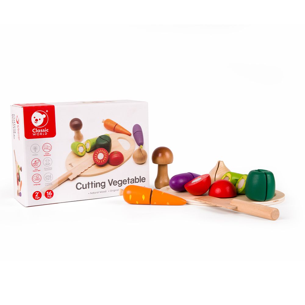 Classic World Cutting Vegetables Puzzle for toddlers. MOD & TOD