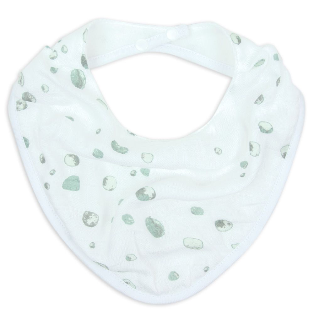 Little Bamboo Muslin Bib 2Pk - Whisper | Baby Bandana Bib | modandtod.com