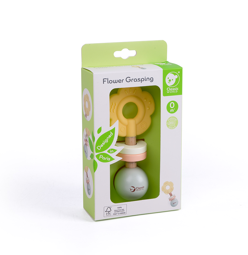 Classic World Flower Grasping baby toy. MOD & TOD
