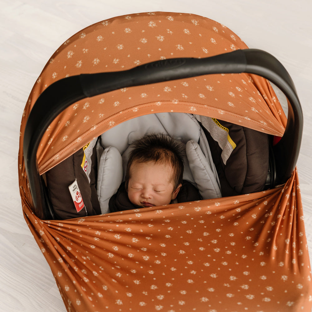 5 in 1 Multi Use Cover - Honey Blossom - Capsule Cover, Highchair Cover, Shopping Trolley Cover, Breastfeeding Cover, Nursing Scarf - modandtod.com