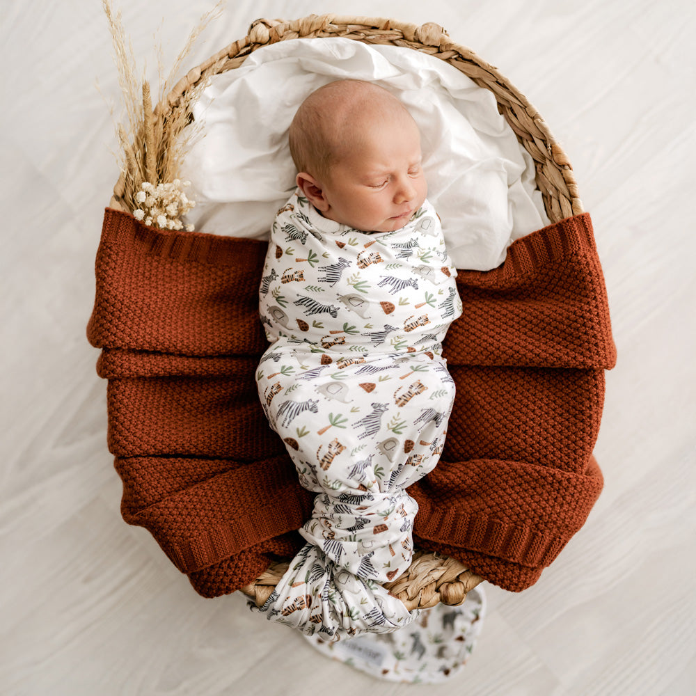 MOD AND TOD Baby Stretchy Swaddle | Savanna modandtod.com