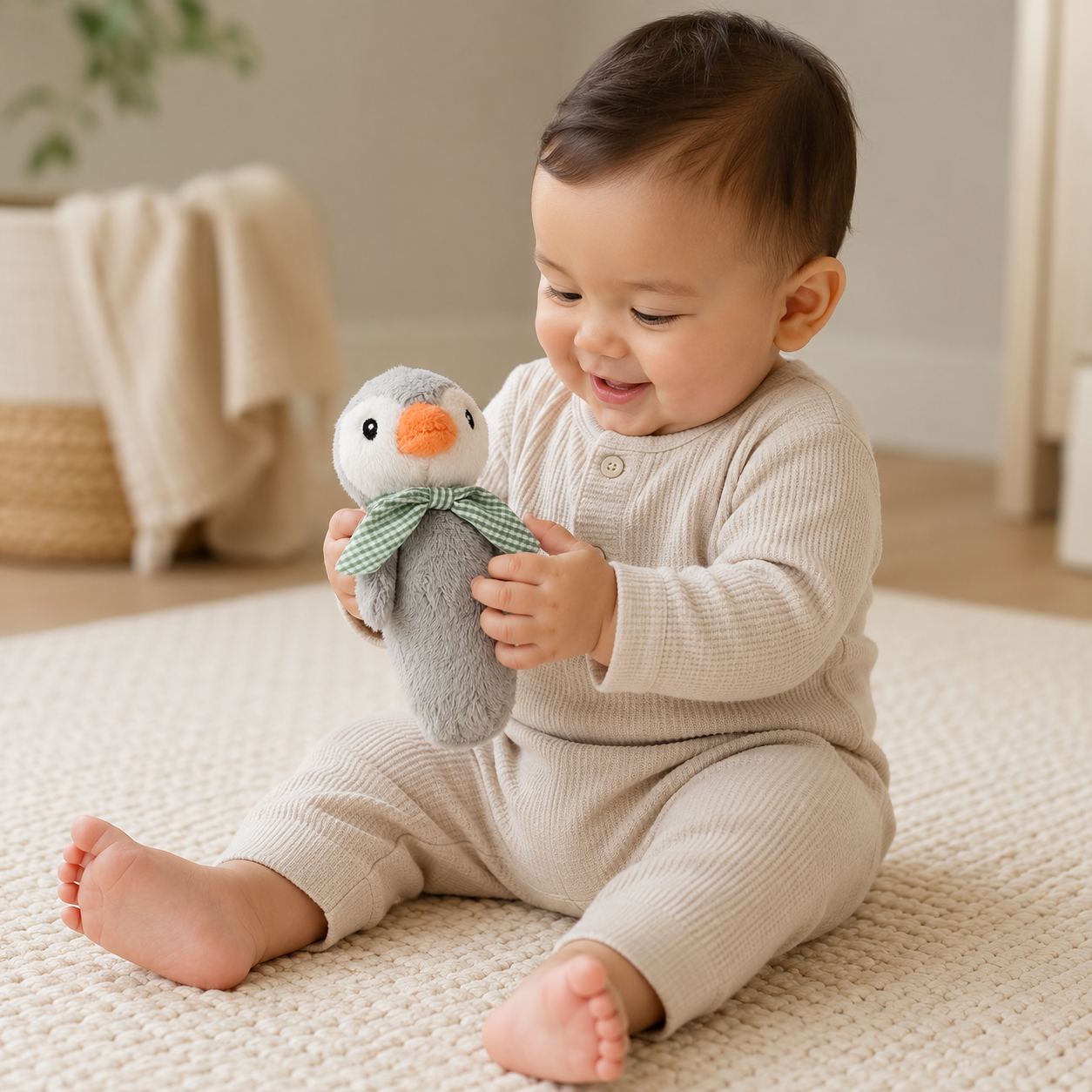 ALL4ELLA Baby Rattle - Penguin | modandtod.com