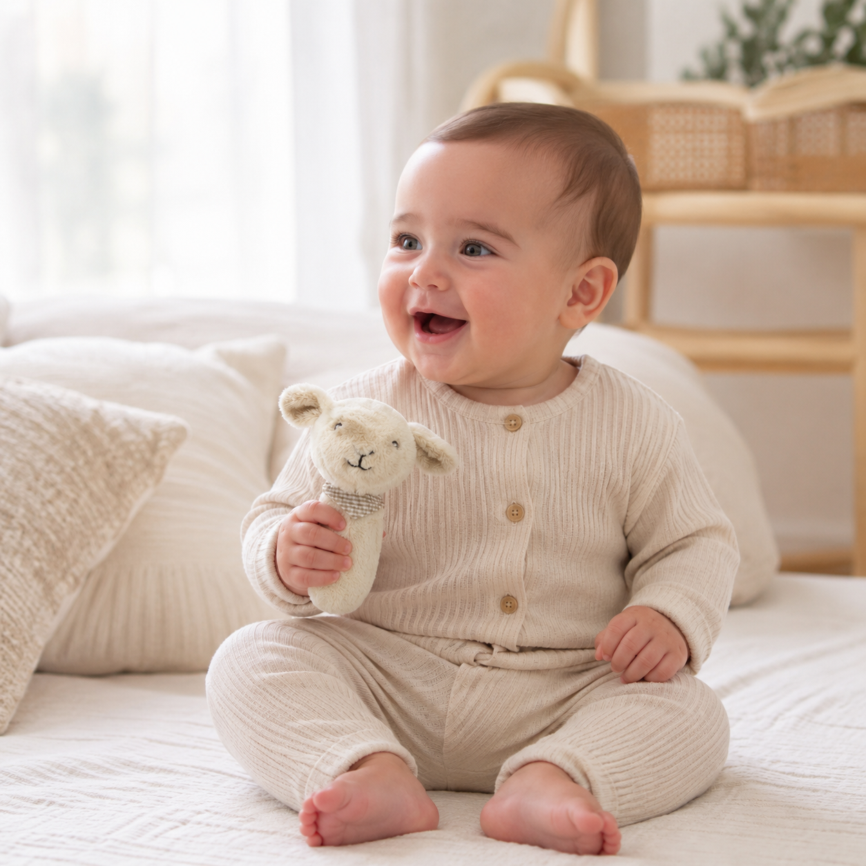 ALL4ELLA Baby Rattle - Lamb | modandtod.com