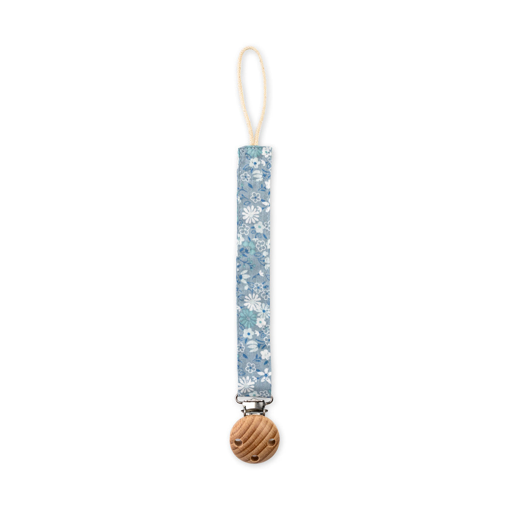 River & Oak Baby Dummy Pacifier Clip - Coastal Bloom | modandtod.com