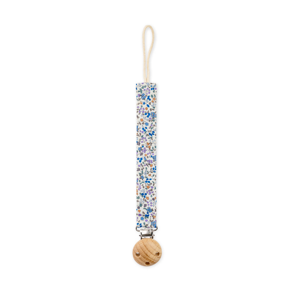 River & Oak Baby Dummy Pacifier Clip - Bluebell Meadow | modandtod.com