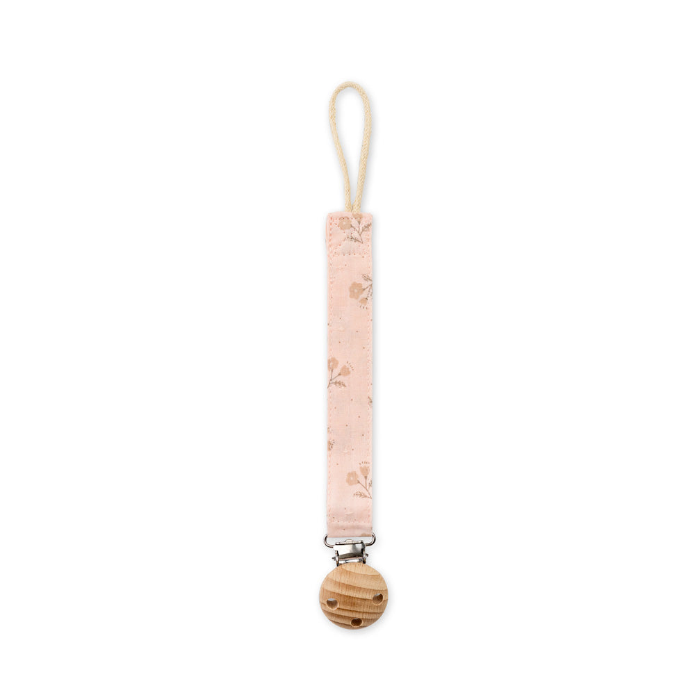 River & Oak Baby Dummy Pacifier Clip - Wild Rose | modandtod.com