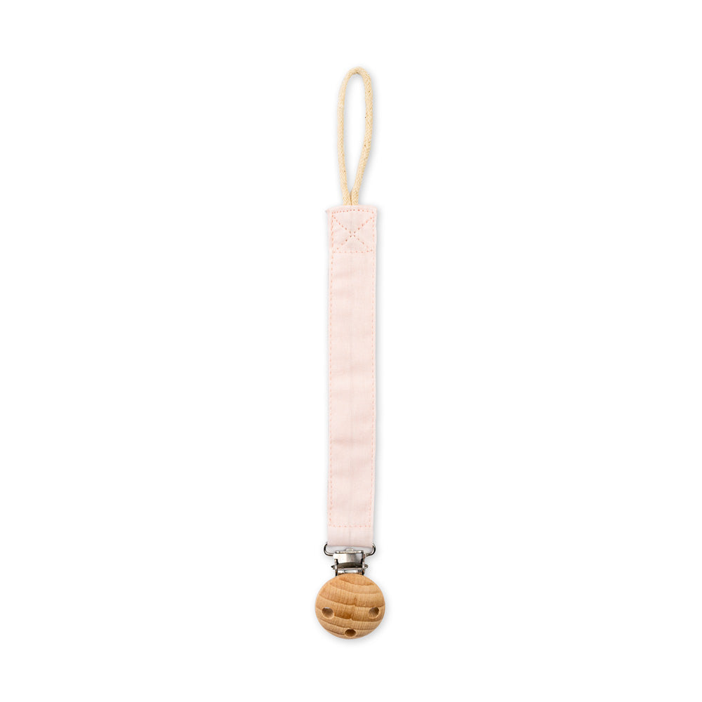 River & Oak Baby Dummy Pacifier Clip - Rosewater | modandtod.com