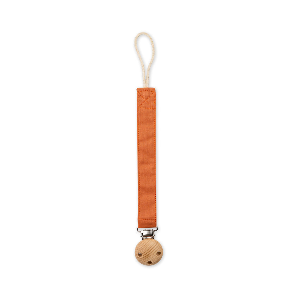 River & Oak Baby Dummy Pacifier Clip - Terracotta | modandtod.com