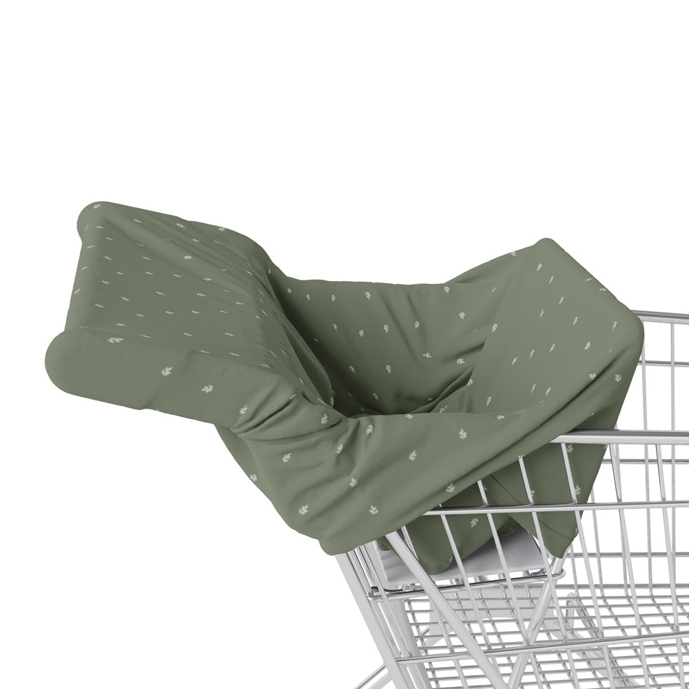 5 in 1 Multi Use Cover - Earthy Sage - Capsule Cover, Highchair Cover, Shopping Trolley Cover, Breastfeeding Cover, Nursing Scarf - modandtod.com