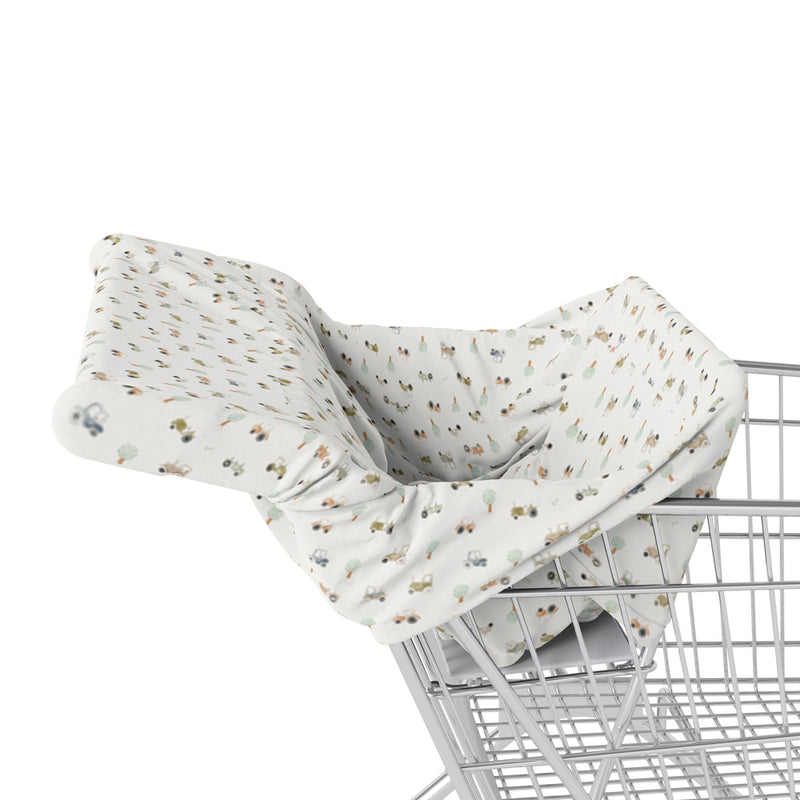 5 in 1 Multi Use Cover - Farm Life - Capsule Cover, Highchair Cover, Shopping Trolley Cover, Breastfeeding Cover, Nursing Scarf - modandtod.com
