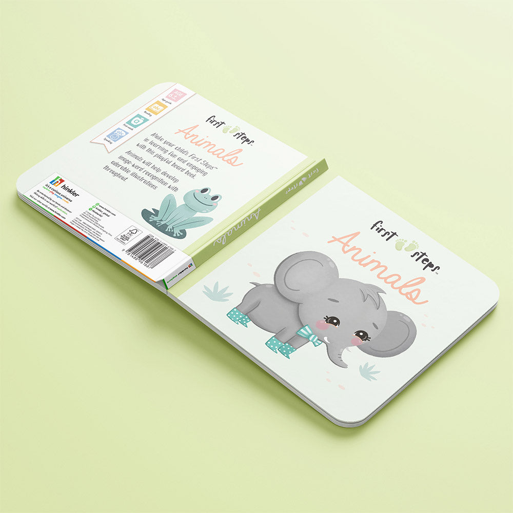 Hinkler First Steps Board Book | Animals for baby and toddlers. MOD & TOD