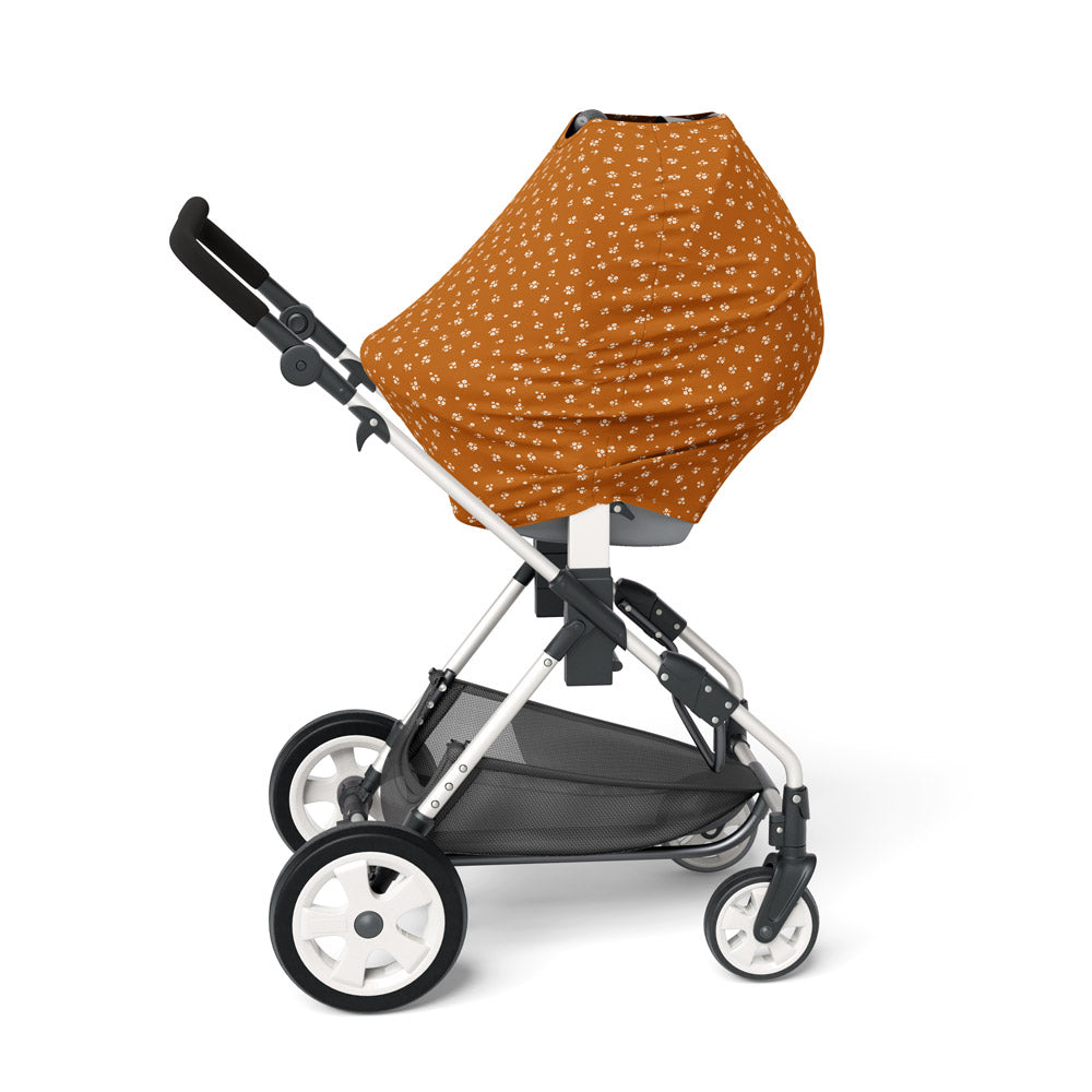 5 in 1 Multi Use Cover - Honey Blossom - Capsule Cover, Highchair Cover, Shopping Trolley Cover, Breastfeeding Cover, Nursing Scarf - modandtod.com