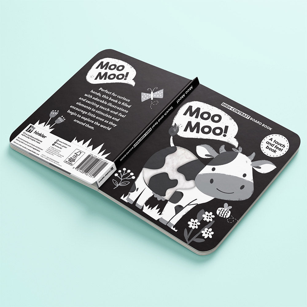 High Contrast Board Book Touch and Feel: Moo Moo! for baby. MOD & TOD