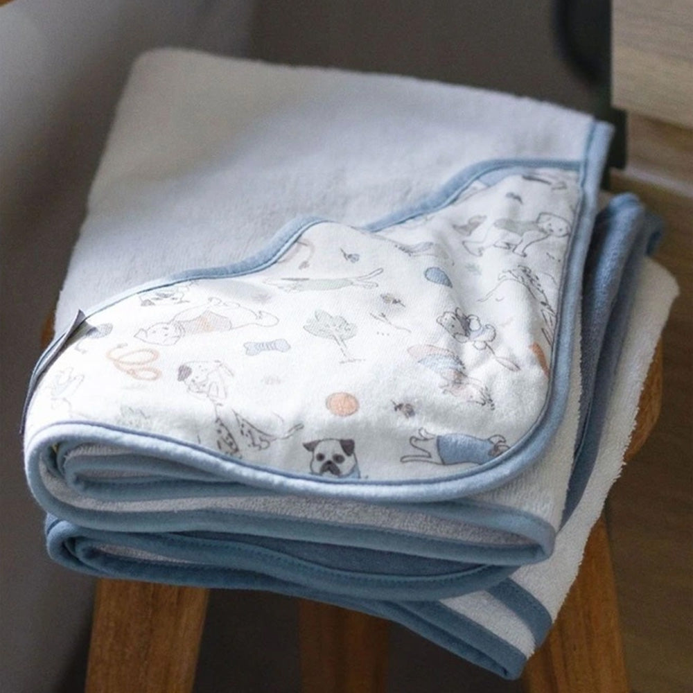 The Little Linen Company Baby Hooded Towel 2 Pack - Barklife Dog for baby bath time