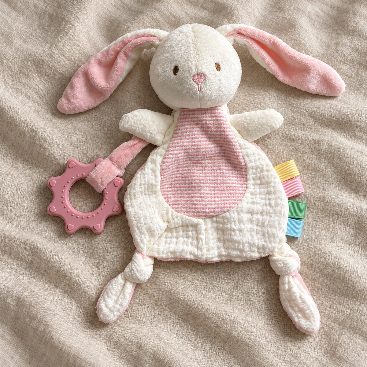 RIVER & OAK TRADING Rosie the Bunny – Comforter & Teether | modandtod.com