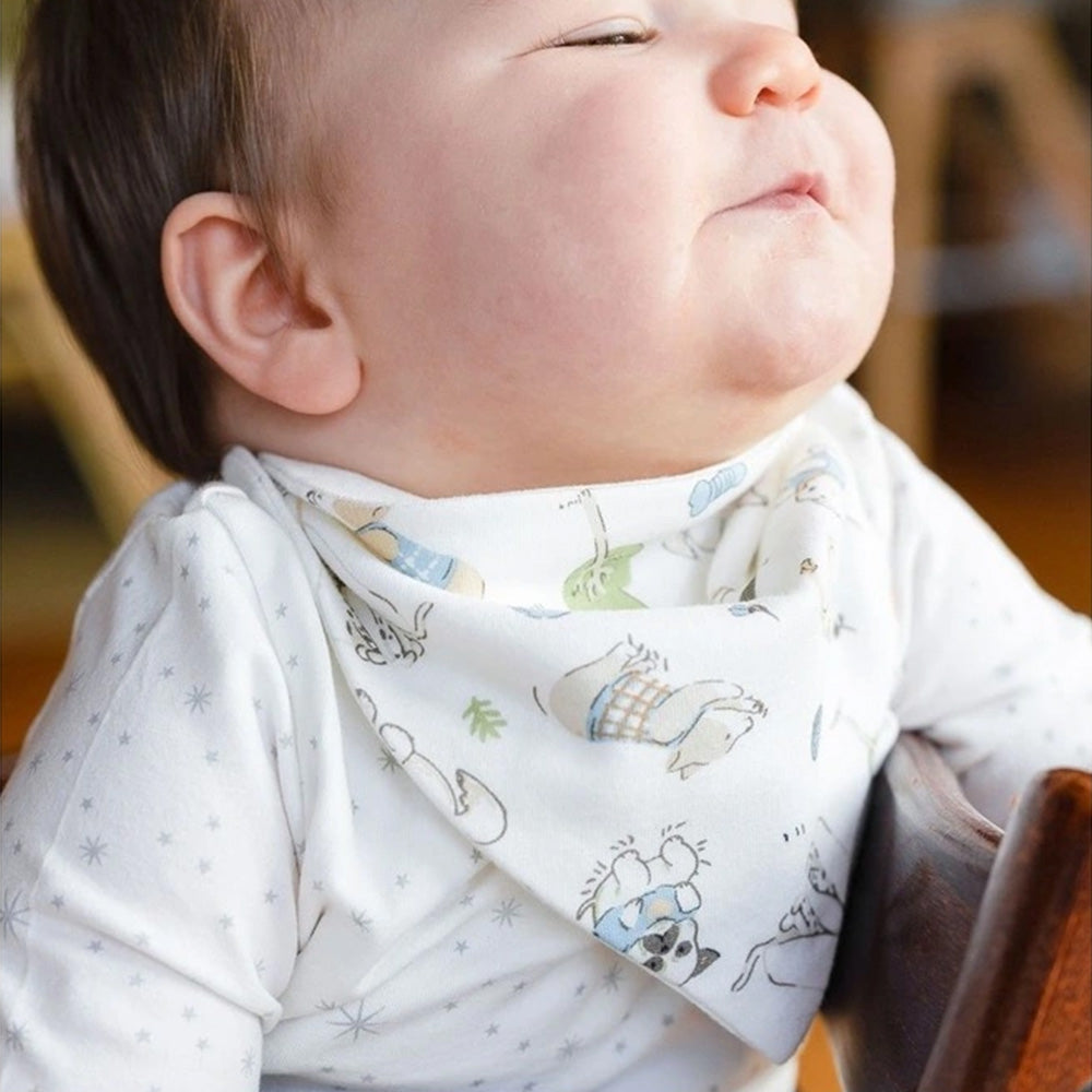 The Little Linen Company Jersey Baby Bib 2 Pack - Barklife Dog for baby and toddler