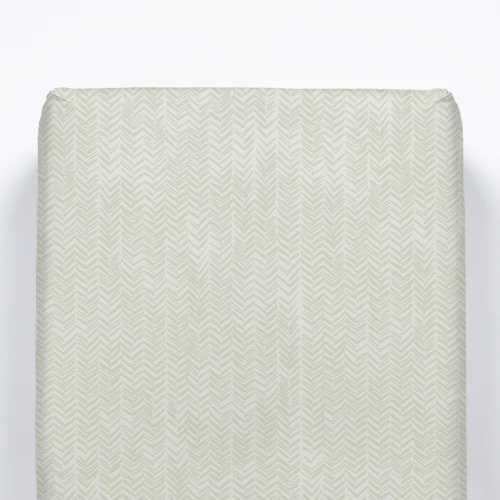 Little Bamboo Jersey Fitted Cot Sheet | Herringbone Whisper