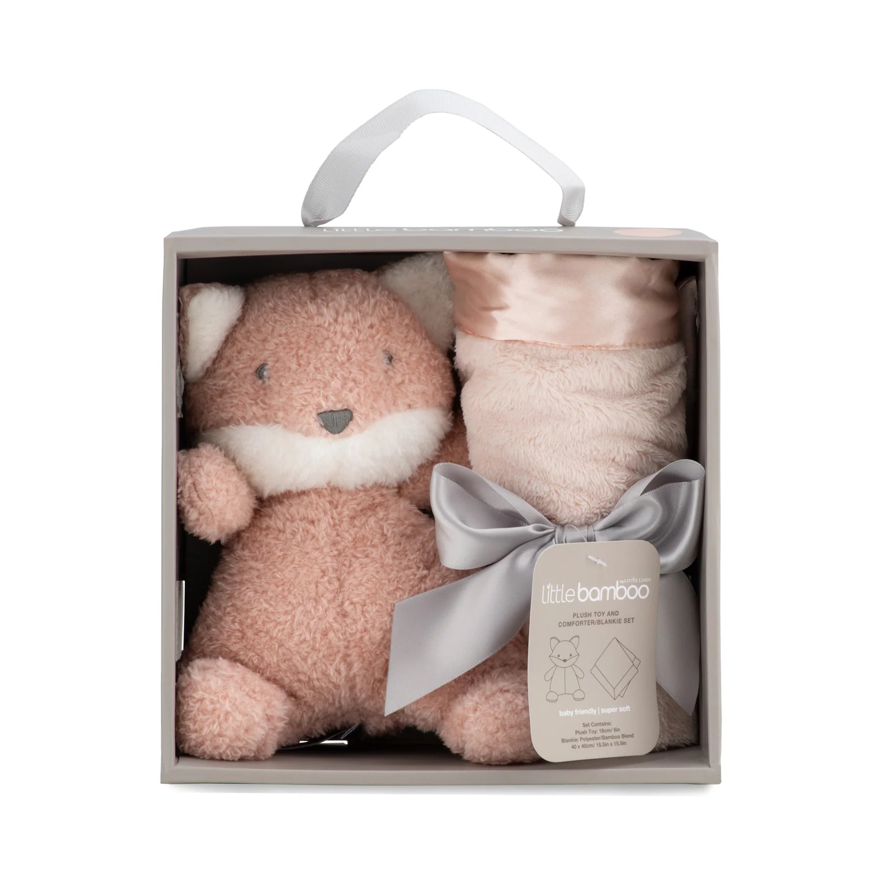 Little Bamboo Plush & Blankie Set - Dusty Rose for baby