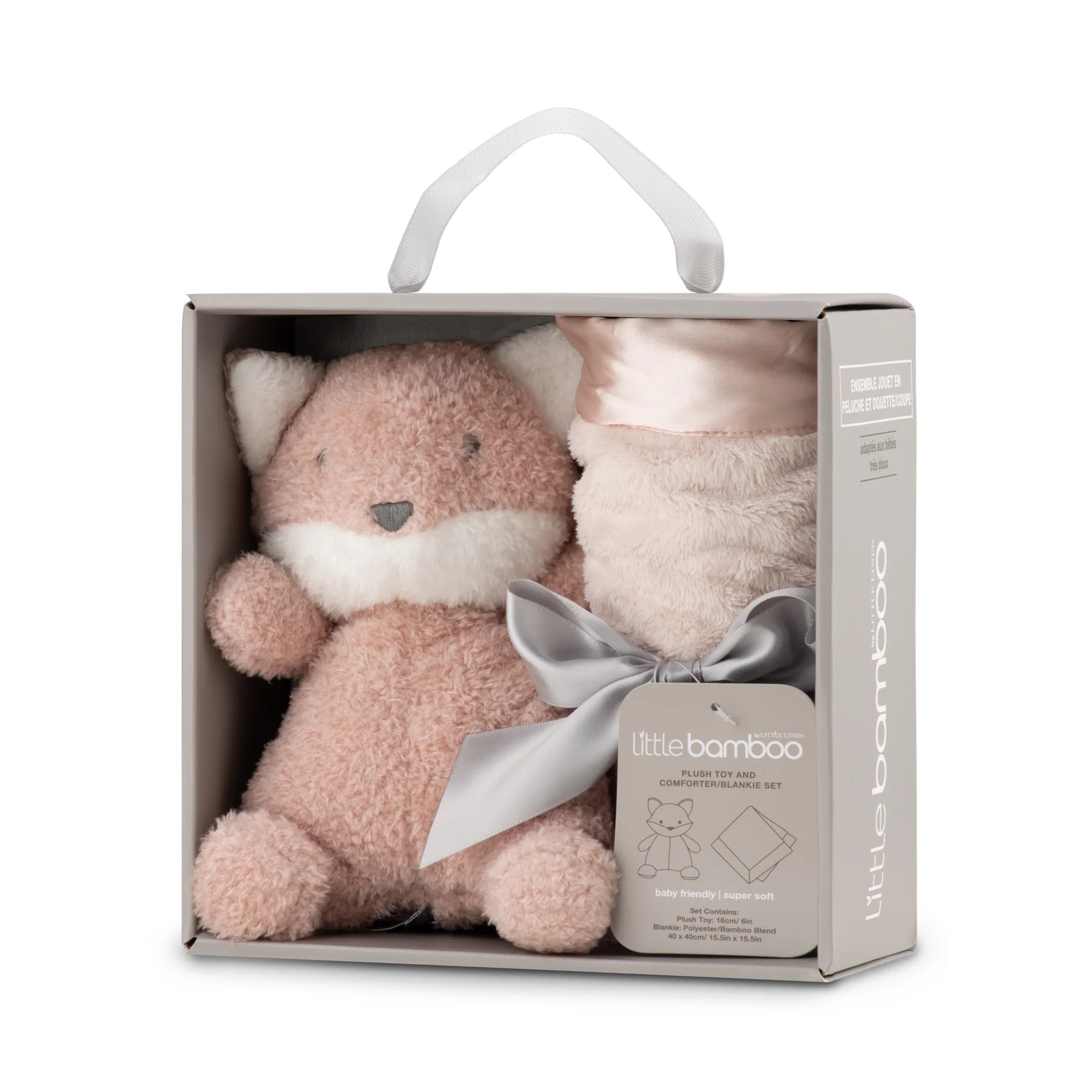 Little Bamboo Plush & Blankie Set - Dusty Rose for baby