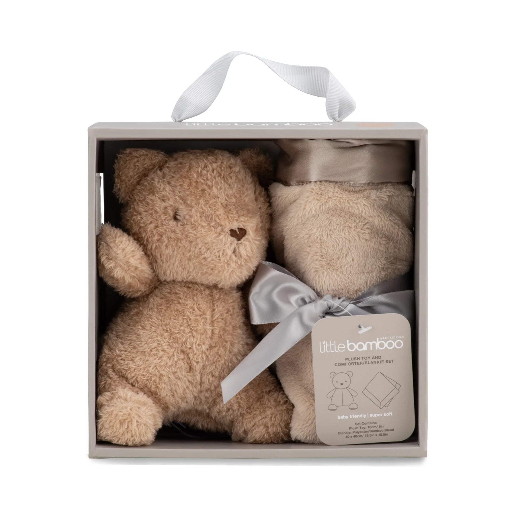 Little Bamboo Plush & Blankie Set - Iced Coffee for baby MOD and TOD