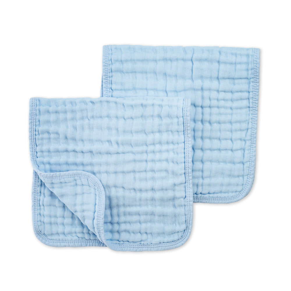MOD & TOD Muslin Burp Cloth Baby Blue | modandtod.com