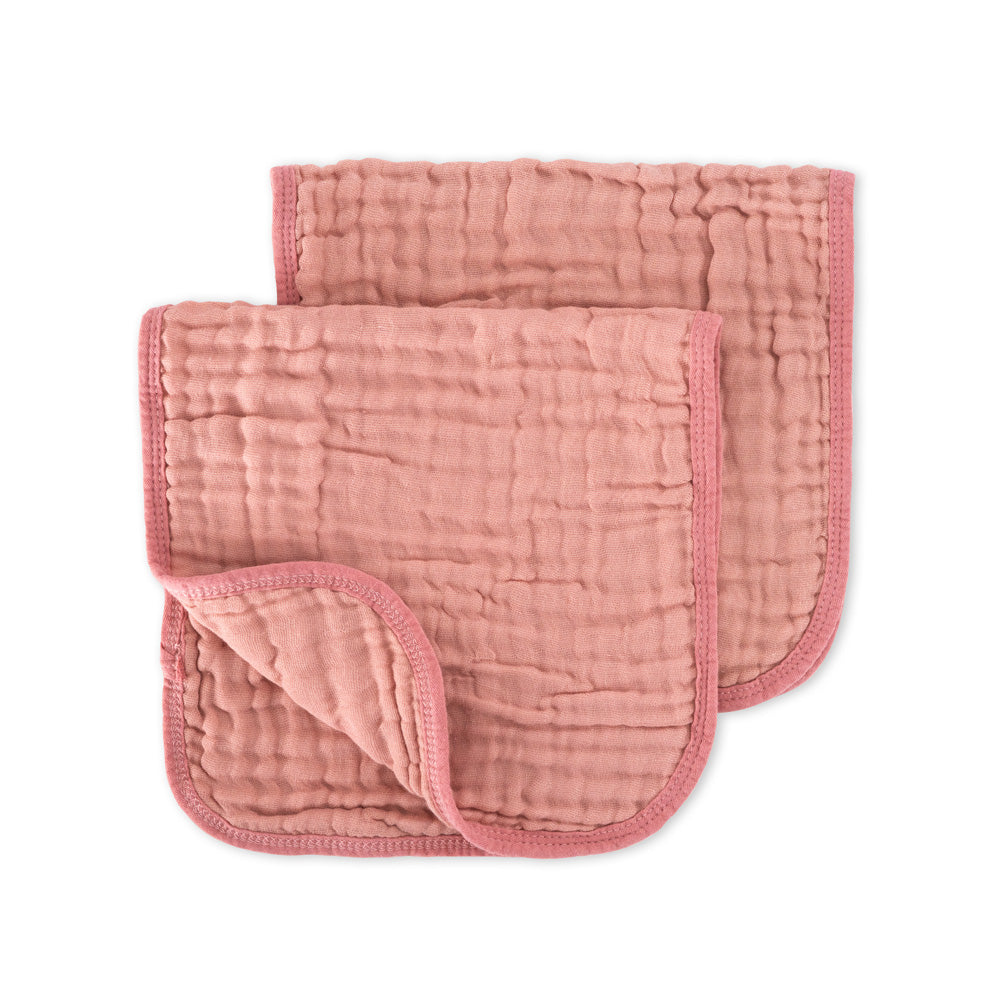 Muslin Burp Cloth 2pk - Rose Pink MOD & TOD
