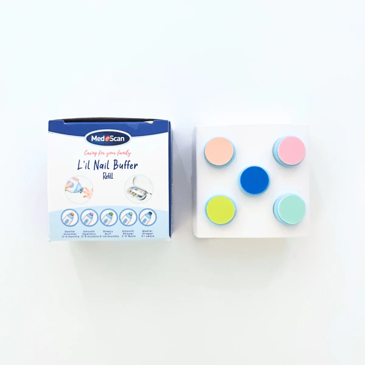 Medescan L'il Nail Buffer Replacement Heads for baby. MOD & TOD