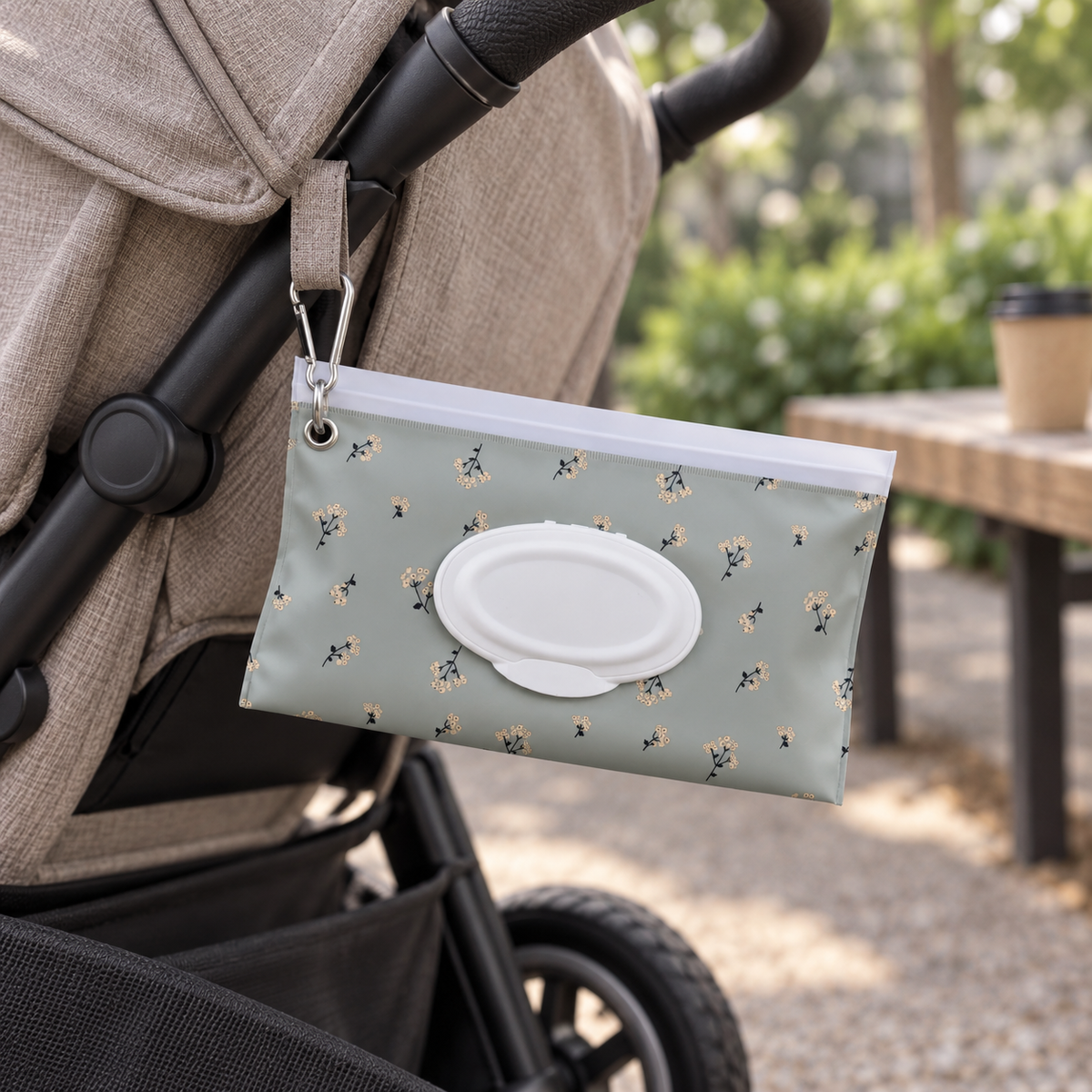River & Oak Trading Reusable Wet Wipes Pouch | Dainty Blossom | modandtod.com