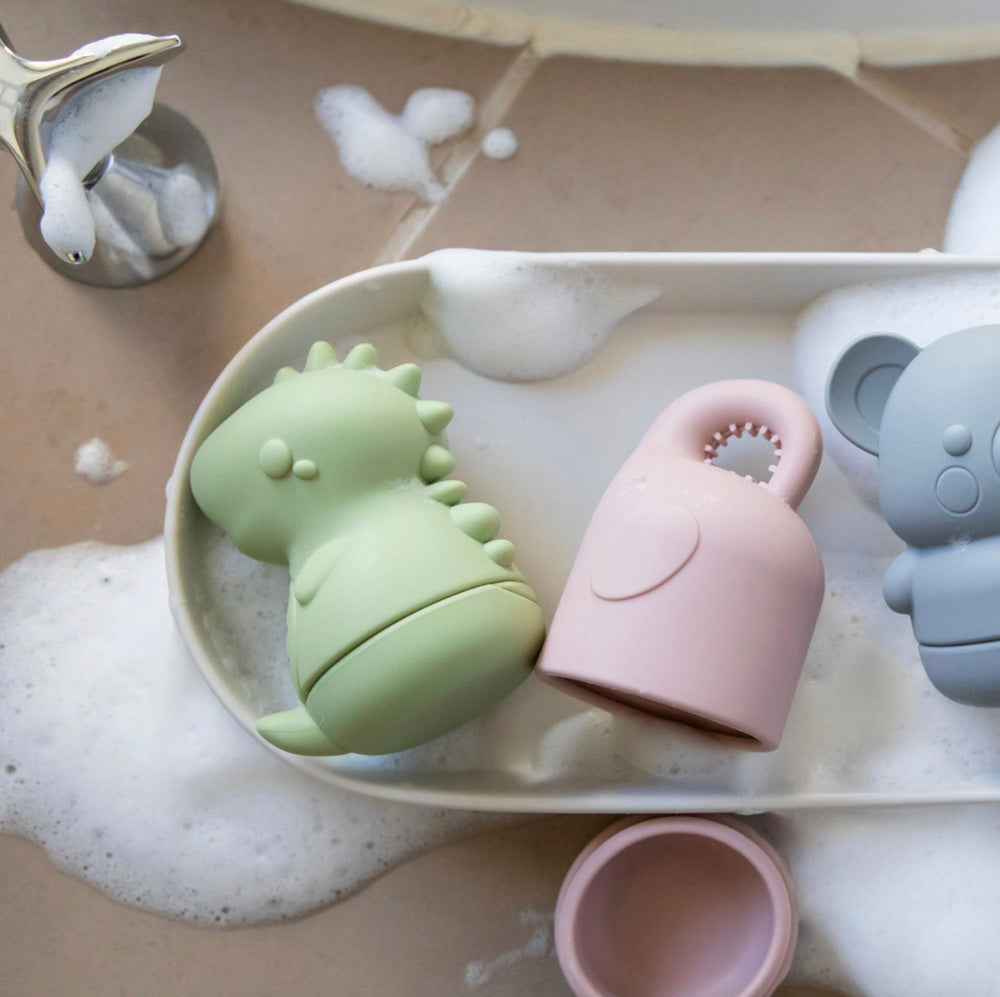 All4ella Squeezy Silicone Bath Toys - Animal Friends for baby, toddler and kids bath time