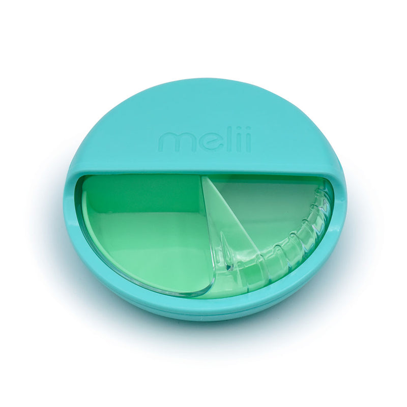 Melii Spin Snack Container | Blue Mint for toddler and kids