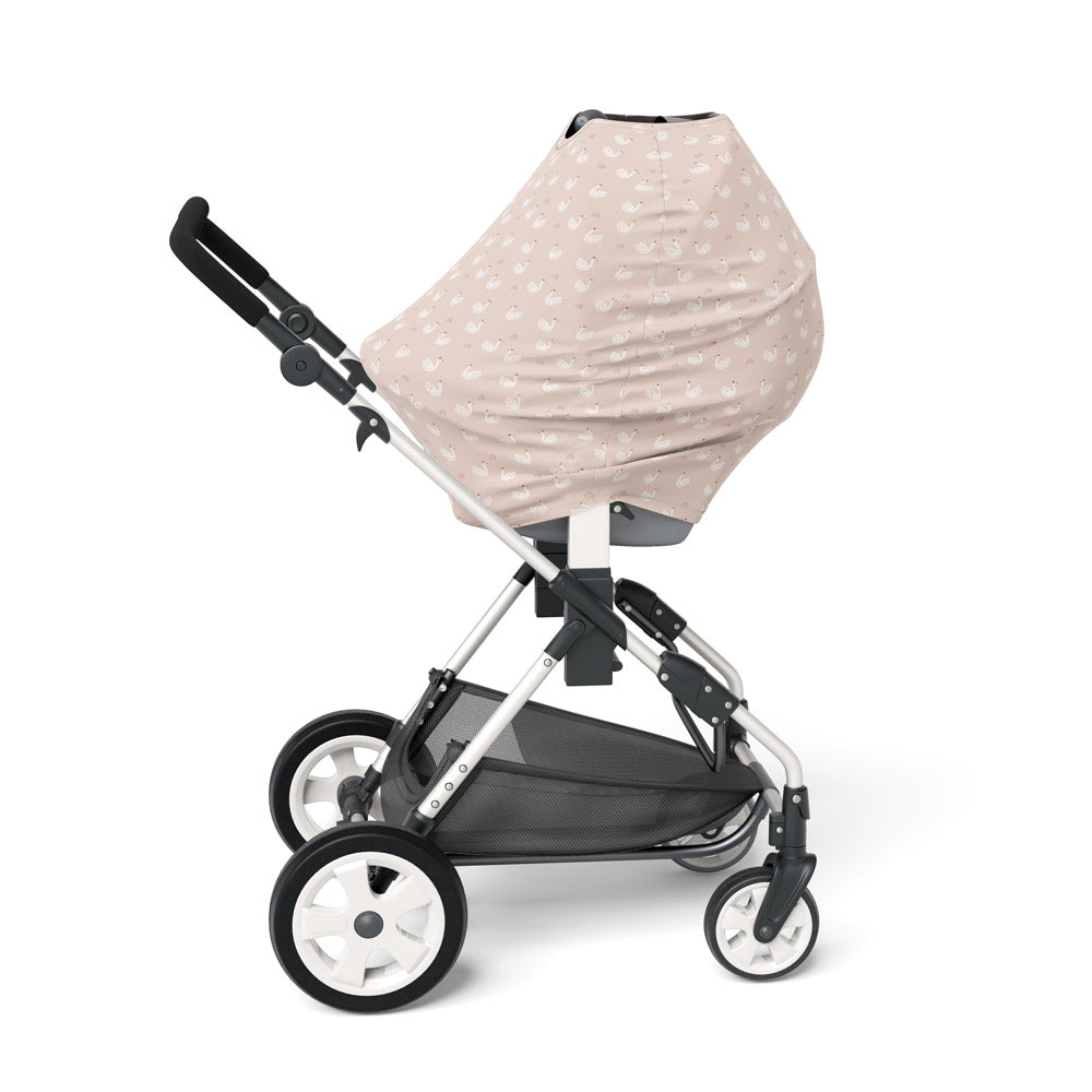 5 in 1 Multi Use Cover - Swan Princess - Capsule Cover, Highchair Cover, Shopping Trolley Cover, Breastfeeding Cover, Nursing Scarf - modandtod.com