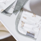 The Little Linen Company Towelling Washer 6 Pack - Farmyard Lamb for baby bath time
