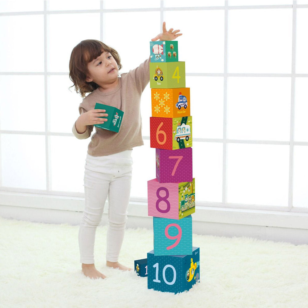 Classic World Transportation Stacking Cubes for baby and toddlers. MOD & TOD
