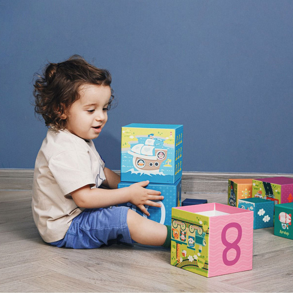 Classic World Transportation Stacking Cubes for baby and toddlers. MOD & TOD
