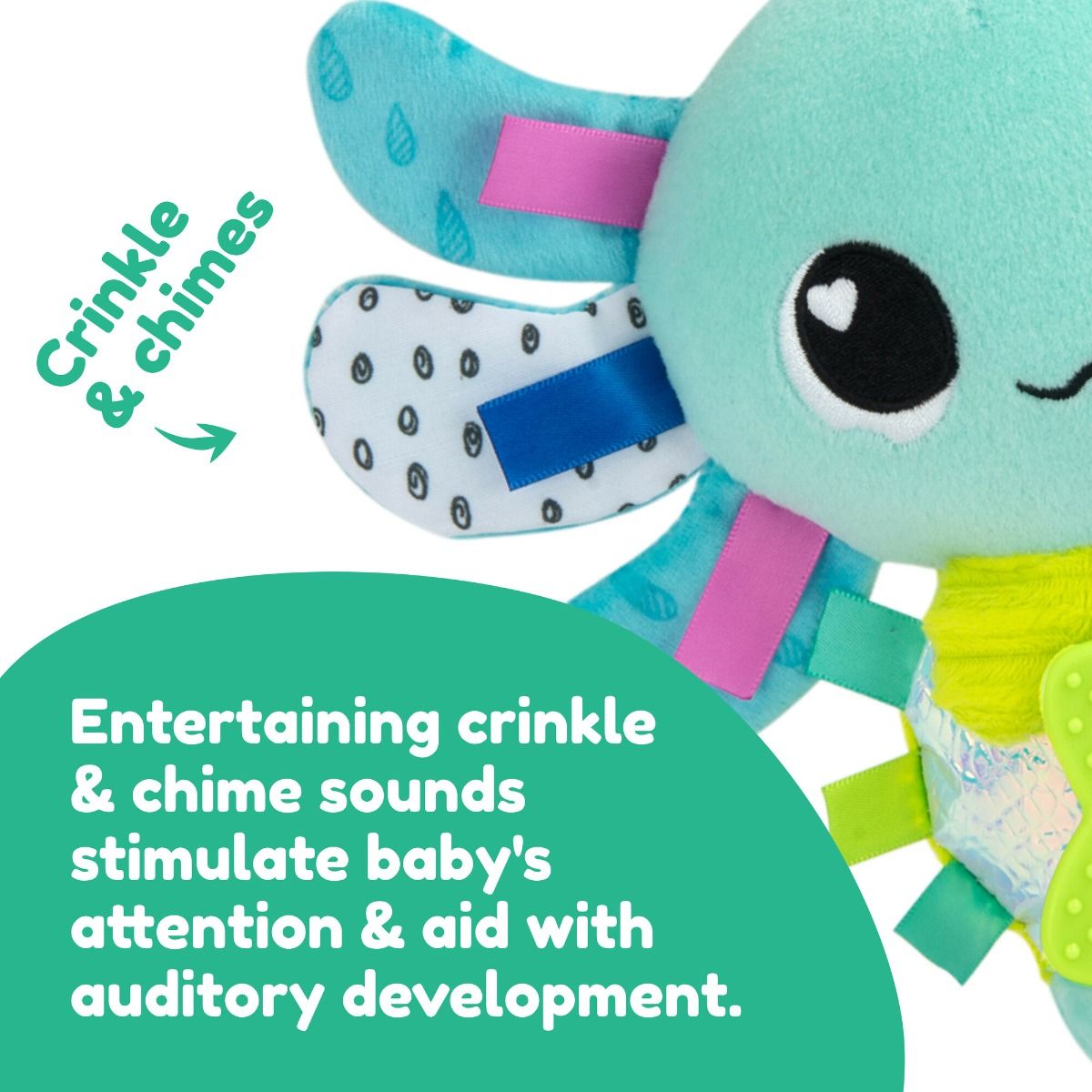 Lamaze Alise the Axolotl Clip & Go for newborn and baby. MOD & TOD