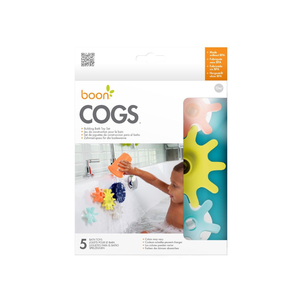 Boon Cogs Bath Toy - Navy for baby bath fun