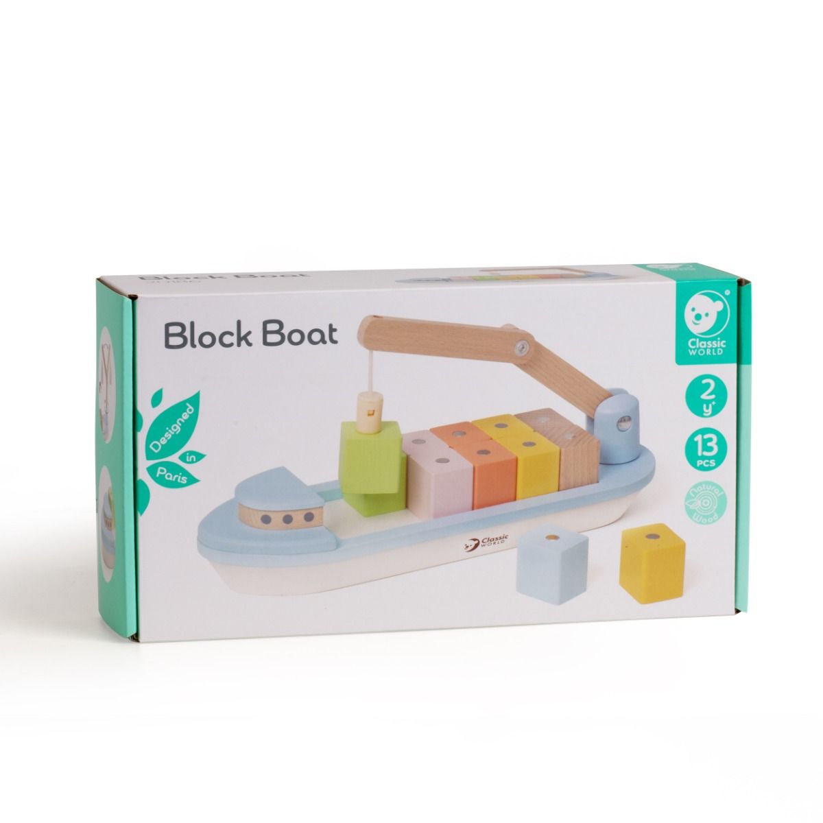 Classic World Block Boat for toddlers. MOD & TOD