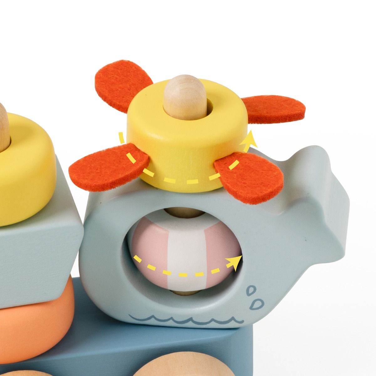 Classic World Pull Train - Ocean for baby and toddler. MOD & TOD