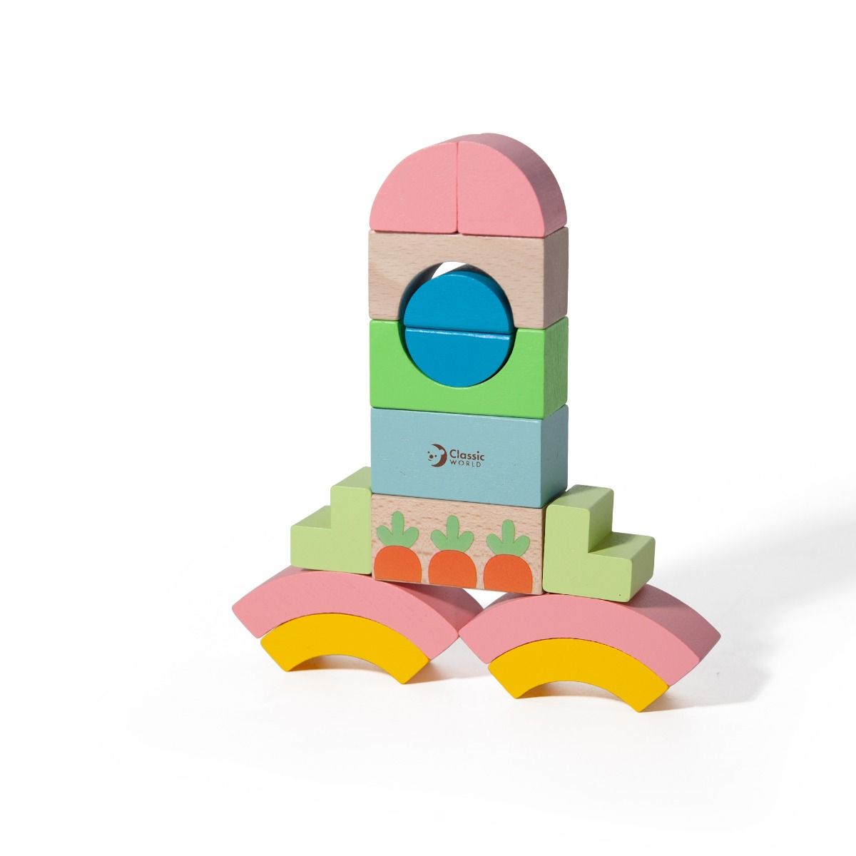 Classic World | Rainbow Garden Blocks - 40pcs for baby and toddler
