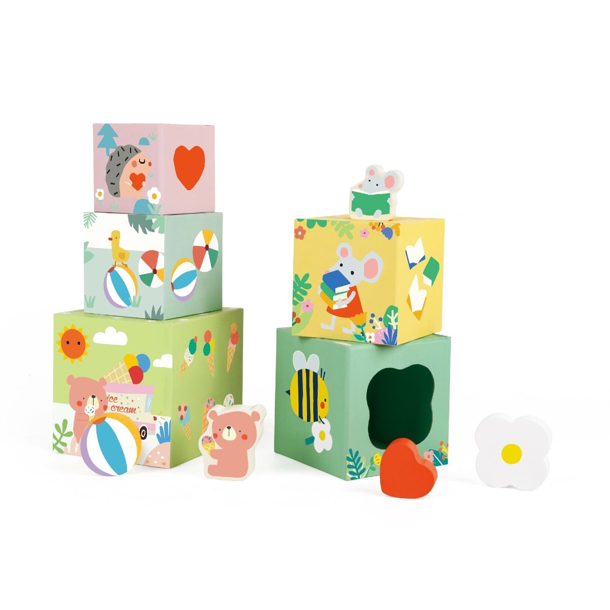 Classic World Forest Stacking Cubes for baby and toddlers. MOD & TOD