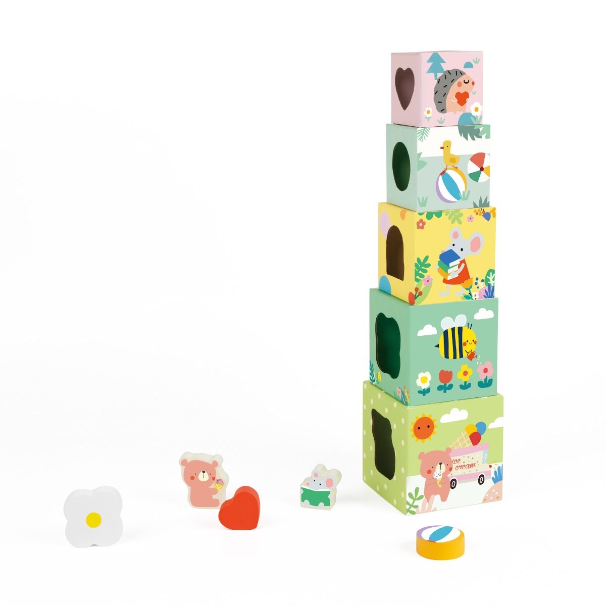 Classic World Forest Stacking Cubes for baby and toddlers. MOD & TOD