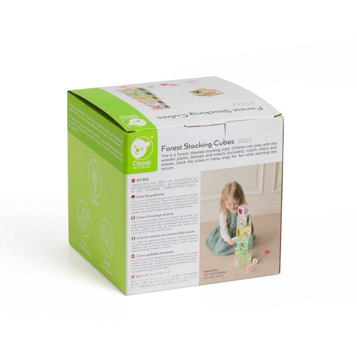 Classic World Forest Stacking Cubes for baby and toddlers. MOD & TOD