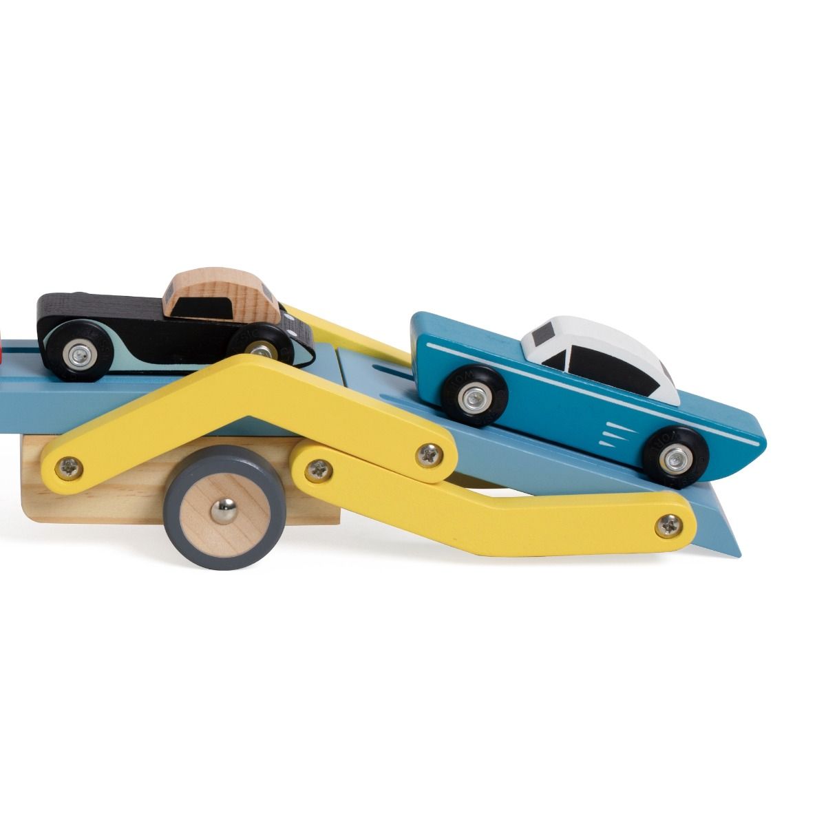 Classic World Car Transporter Truck - Blue/Yellow for toddlers. MOD & TOD