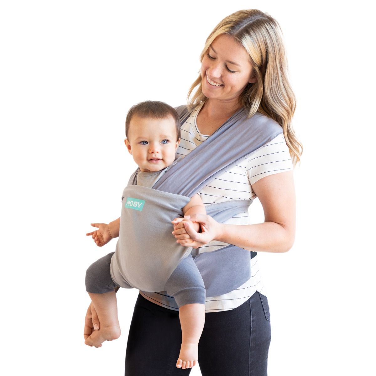 Moby Easy Wrap - Smoked baby carrier / wrap for mums. MOD & TOD