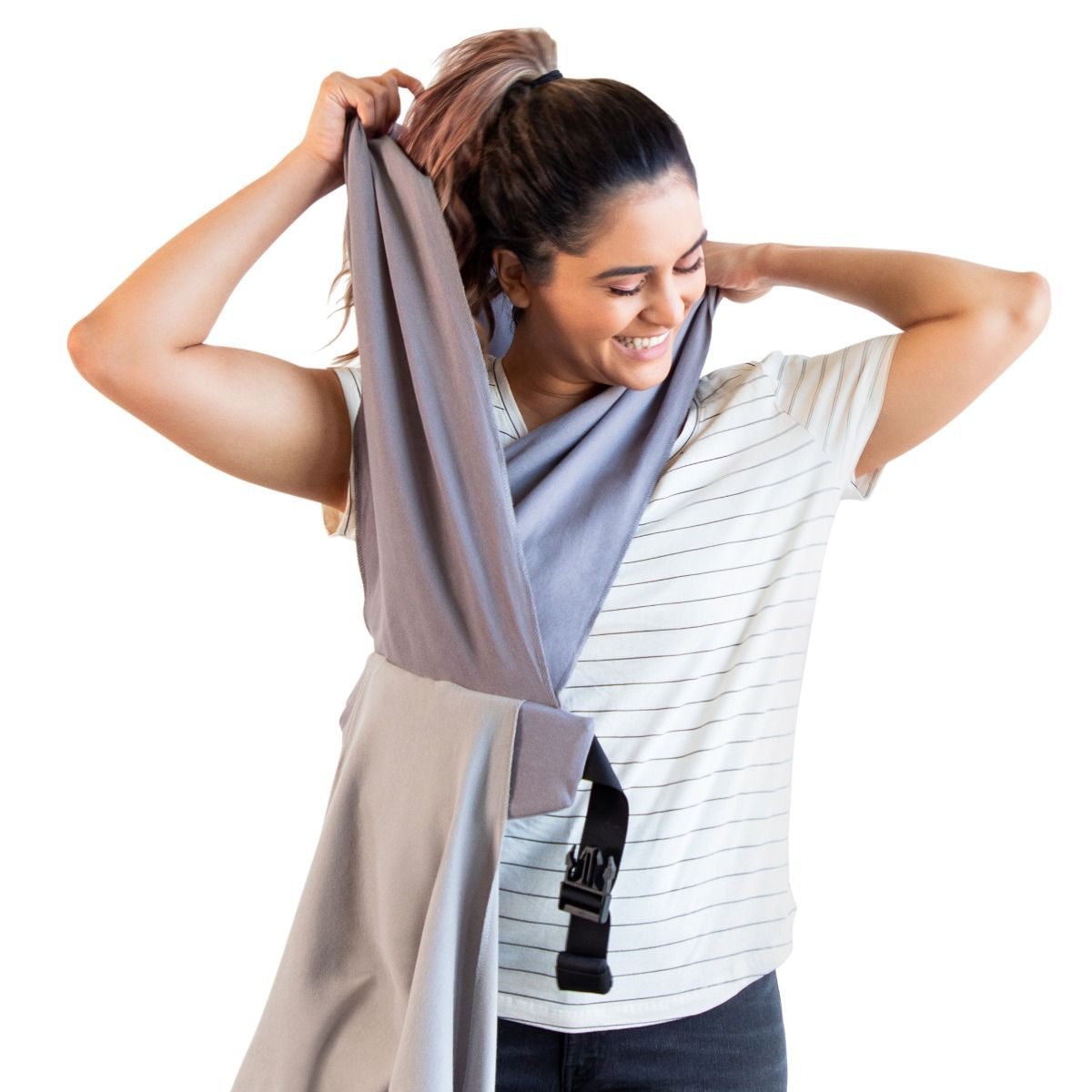 Moby Easy Wrap - Smoked baby carrier / wrap for mums. MOD & TOD