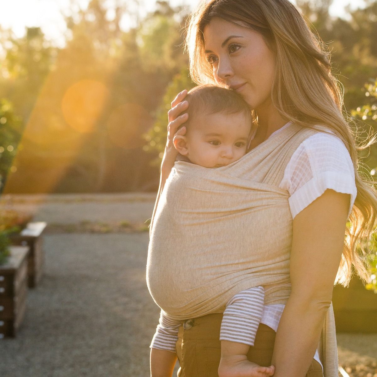 Moby Evolution Wrap - Almond | Baby Carrier Wrap | modandtod.com